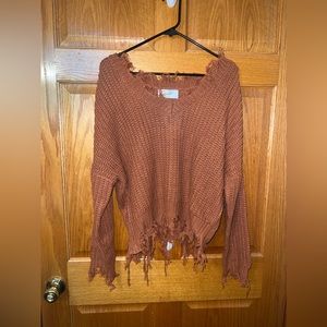 Boutique fringed sweater
